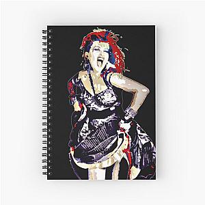 80s cyndi lauper pop art Spiral Notebook