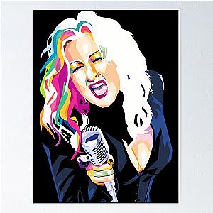 Cyndi Lauper Digital Art Poster