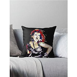 80s cyndi lauper pop art Throw Pillow