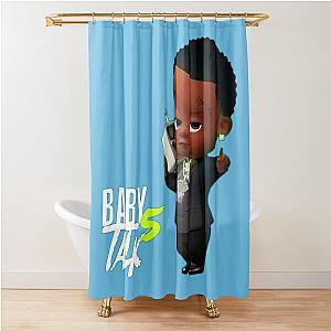 Baby Talk 5 DaBaby Shower Curtain