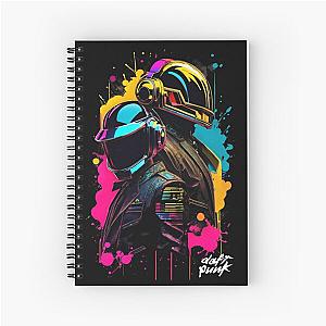 Daft Punk Tshirt, DJ Legends, Electronic Music, EDM Clubbing, Get Lucky, Daft Punk Helmet Spiral Notebook