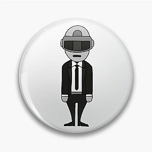 Daft Grey Punk Pin