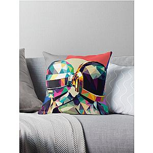 Digital Rhythms - Low-Poly Daft  Throw Pillow