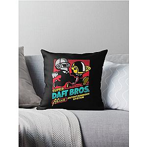 Super Daft Bros Throw Pillow