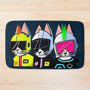 Three kittens at a Daft Punk concert Bath Mat