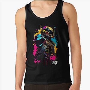 Daft Punk Tshirt, DJ Legends, Electronic Music, EDM Clubbing, Get Lucky, Daft Punk Helmet Tank Top