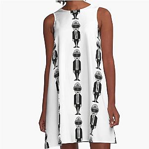 Daft Grey Punk A-Line Dress