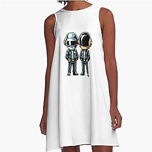 Daftpunk in Iconic Style A-Line Dress