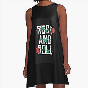 Rock and Roll Punk Roses A-Line Dress