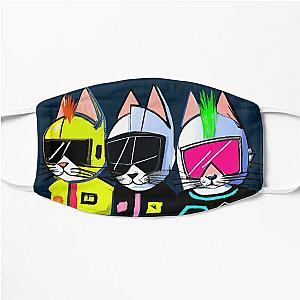 Three kittens at a Daft Punk concert Flat Mask