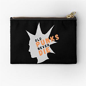 Old Punks Never Die T-Shirt Cool Design Tee Zipper Pouch