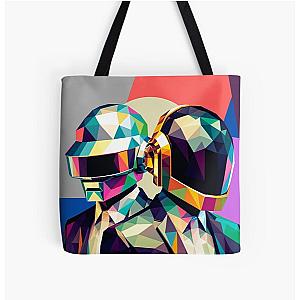 Digital Rhythms - Low-Poly Daft  All Over Print Tote Bag