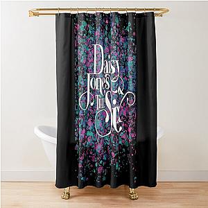 Daisy Jones and the Six Black Band Retro Logo Shower Curtain