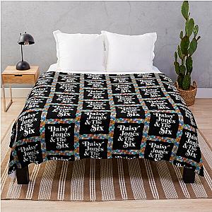 Daisy Jones and The Six logo with concert tickets throw blanket