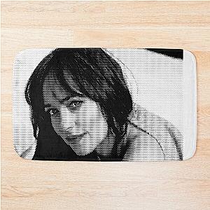 Dakota Johnson Black & White Portrait Made Of Points Bath Mat