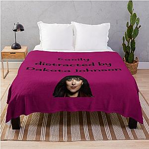 Easily distracted by Dakota Johnson (v3) Throw Blanket