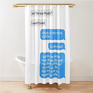 Dakota Johnson Ellen texts Shower Curtain