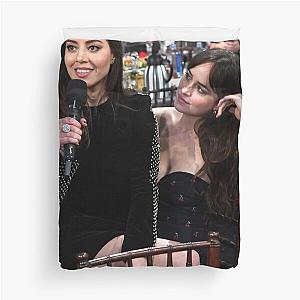 Aubrey Plaza and Dakota Johnson Duvet Cover