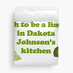 Oh to be a lime in Dakota Johnson’s kitchen Duvet Cover