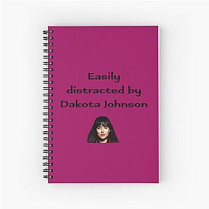 Easily distracted by Dakota Johnson (v3) Spiral Notebook