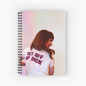 Dakota Johnson pink glitter get off my d$ck  Spiral Notebook