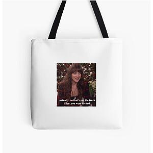 dakota johnson vs. ellen All Over Print Tote Bag