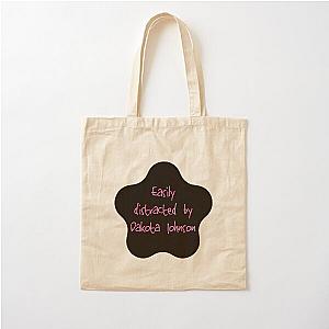 Easily distracted by Dakota Johnson Cotton Tote Bag