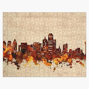 Dallas skyline vintage jigsaw puzzle