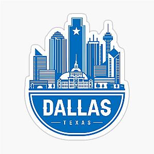 Dallas City Skyline Sticker