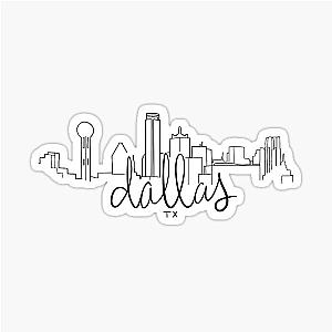 Dallas Texas Skyline Sticker