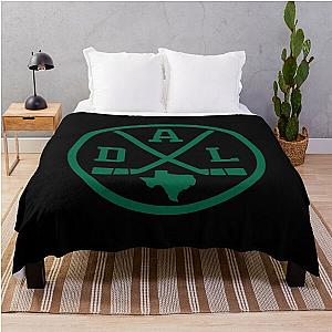 Retro Dallas Hockey Emblem Vintage Blanket