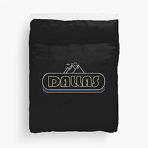 Dallas Texas Neon Lights Hometown Hiking Nature Duvet Cover