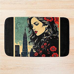 Dallas Poster, Beautiful Pop Art Woman Poster Bath Mat