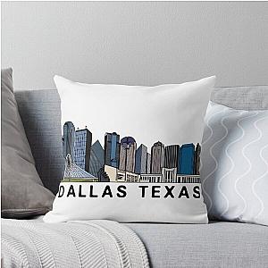 Dallas Texas Skyline Art Pillow