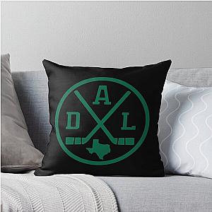 Retro Dallas Hockey Emblem Vintage Throw Pillow