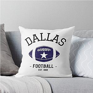 Vintage Dallas Football Sports Team T-Shirt Throw Pillow