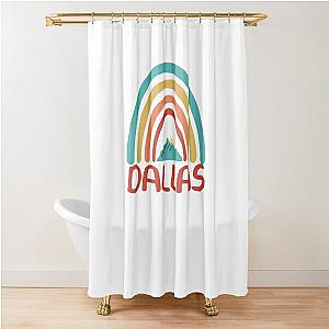 Dallas Retro Vintage Rainbow Curtain Texas Mountain Souvenir Gift Hometown Hiking Nature