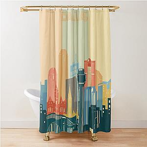 Dallas Skyline Shower Curtain