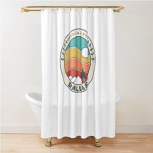 Dallas Retro Vintage Sunset Texas Mountain Souvenir Gift Hometown Hiking Nature Shower Curtain