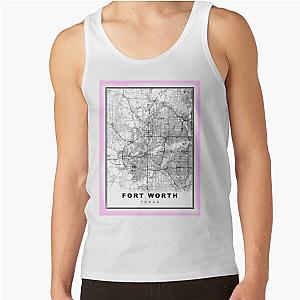 Minimalist Dallas Fort Worth Map Tank Top