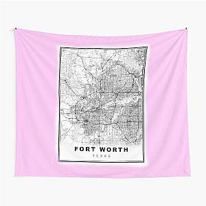 Minimalist Dallas-Fort Worth Map Tapestry