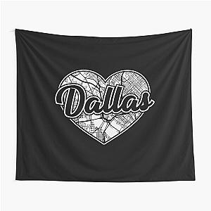 Love Dallas City Map Tapestry
