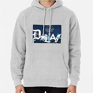 Dallas Logo Design Hoodie with Blue Background Pullover
