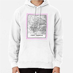 Minimalist Dallas Fort Worth Map Pullover Hoodie