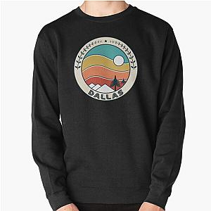 Dallas Retro Vintage Sunset Dallas Texas Mountain Souvenir Gift Hometown Hiking Nature Pullover Sweatshirt