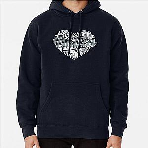 Love Dallas Football City Map Pullover Hoodie