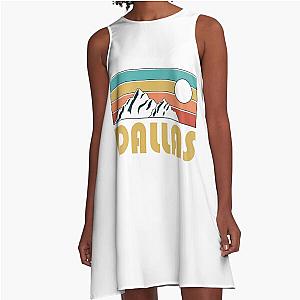Dallas Retro Vintage Texas Mountain Souvenir Gift Hometown Hiking Nature A-Line Dress