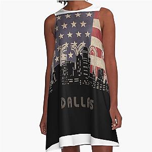 Dallas Flag A Line Dress
