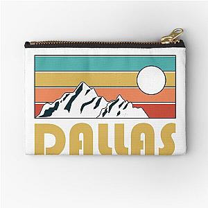 Dallas Retro Vintage Texas Mountain Souvenir Gift Hometown Hiking Nature Zipper Pouch