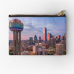Dallas Pride Skyline Cloud Sunset Zipper Pouch